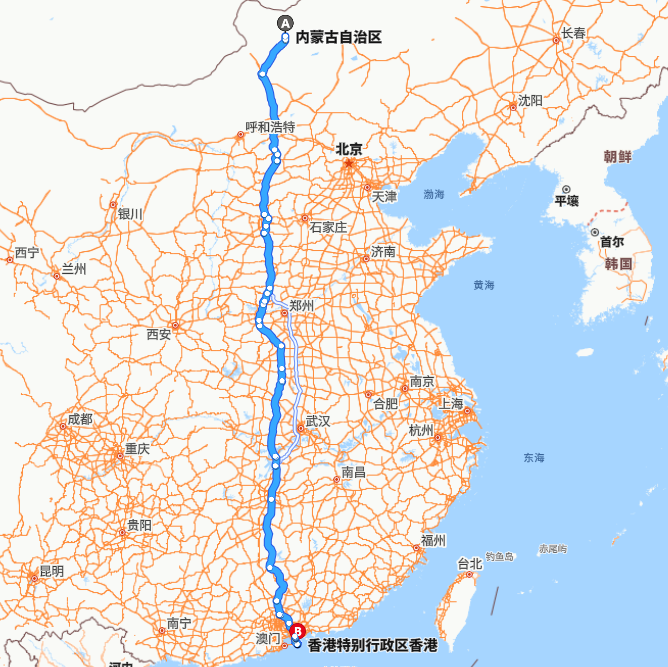 内蒙古-香港