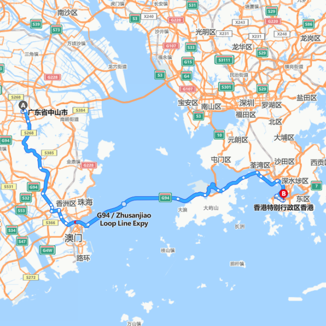 中山-香港