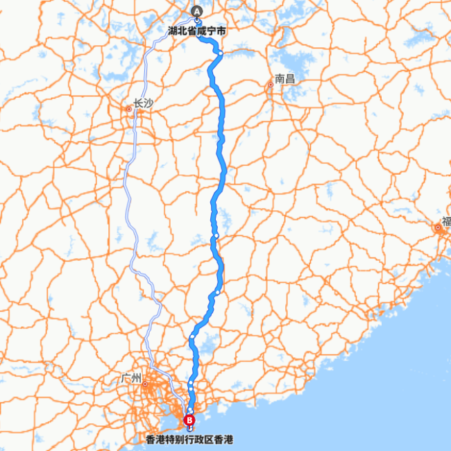 咸宁-香港