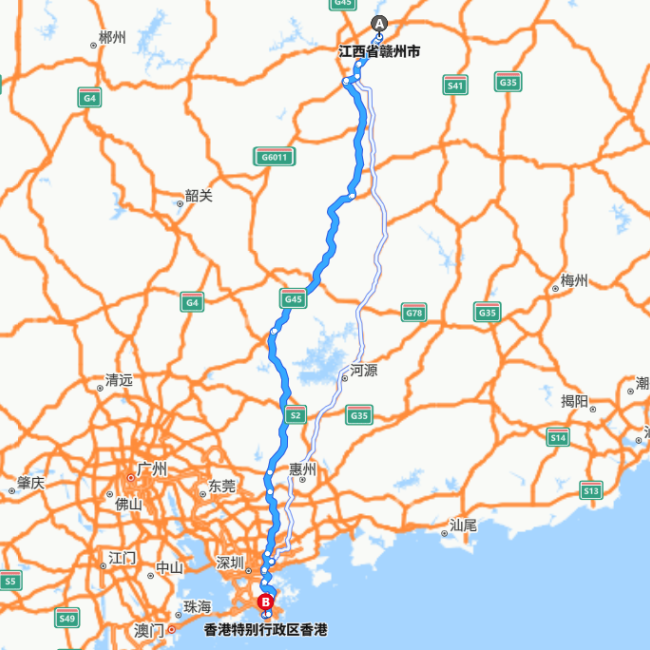 赣州-香港