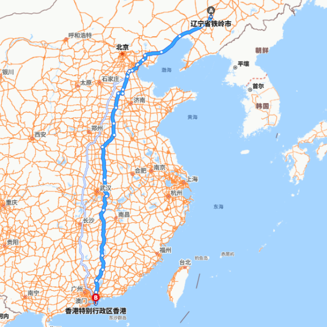铁岭-香港