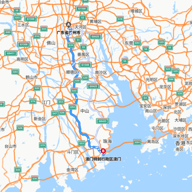 广州-澳门