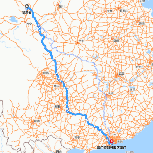 甘肃-澳门