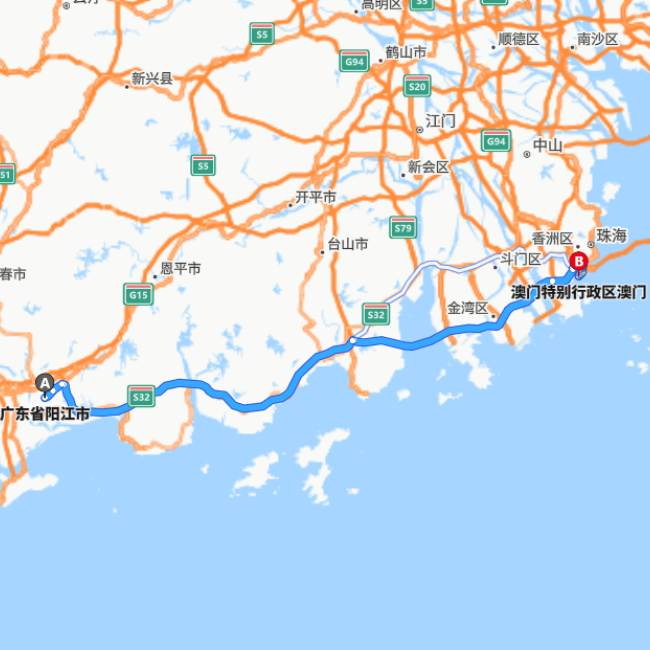 阳江-澳门